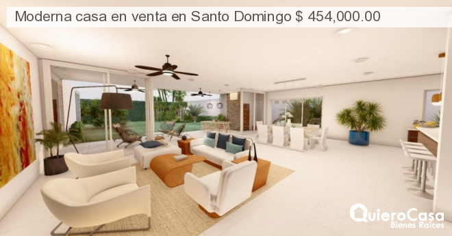 Moderna casa en venta en Santo Domingo $ 454,000.00